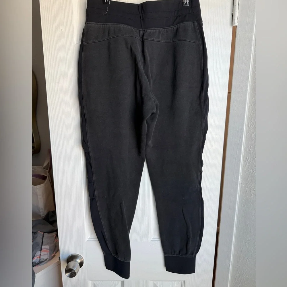 LULULEMON Black Scuba Joggers Get Going Jogger Pants 28.5” Cotton W5A5GS Sz 6